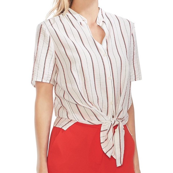 Vince Camuto Tops - NWT Vince Camuto striped white button down shirt